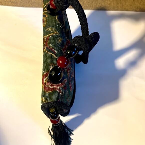 RAFEAL SANCHEZ Botanical Leaves Textured Vintage Shoulder /Cross Body Handbag - Picture 11 of 16